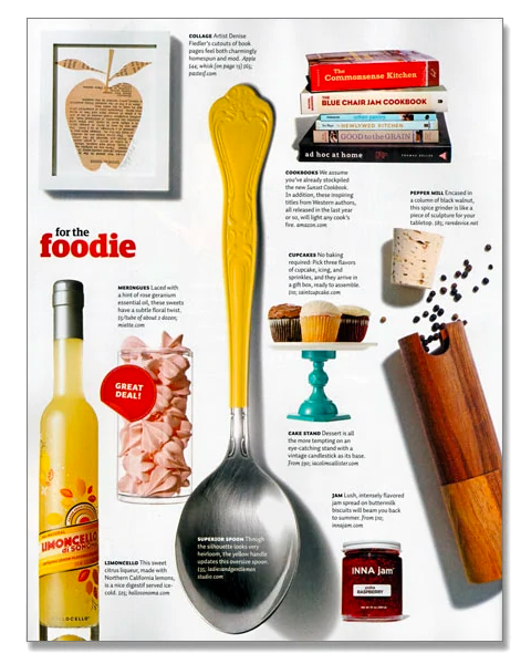 paste apple art collage featured in Sunset Magazine Holiday Hot List for the foodie