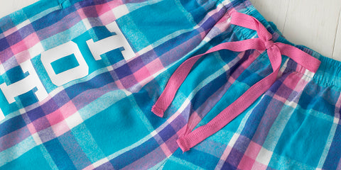 Turquoise personalised brushed cotton pyjama bottoms 