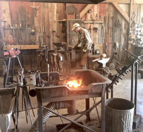 The artist blacksmith works with equipment and process that has been used for generations.