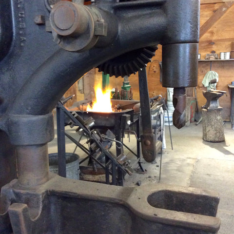 1890 Buffalo Forge and vintage equipment at the forge