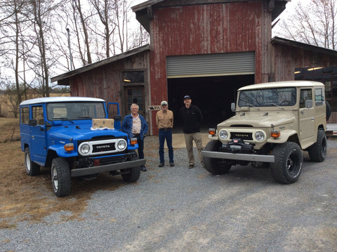 Vintage Land Rovers and old and new friends at the forge