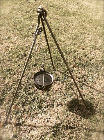 Forged Iron Tripod Camp cooking equipment