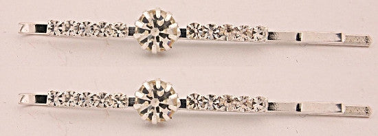 Rhinestone Studded Bobby Pins (Pair) 1842-2
