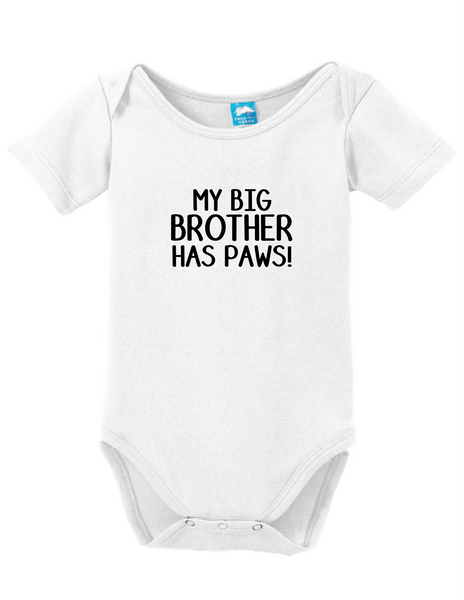 my big brother has paws onesie