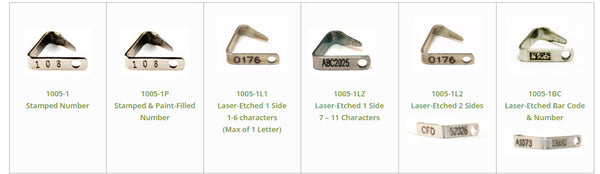 cck sells metal ear tags for small animals and mice that are customize with bar codes