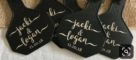 CCK sells Tag the Date ear tag wedding announcements