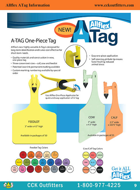 CCK On Line Catalog Page of Allflex Atag ear tags