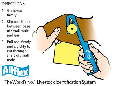 ALLFLEX Ear Tag Removal Knife instructions on how to use tag knife