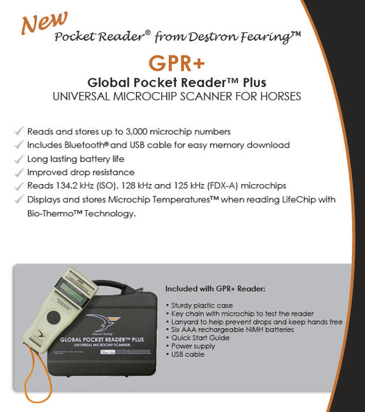 CCK sells Destron Fearing Equine Microchip Global Pocket Reader Plus GPR+ scanner