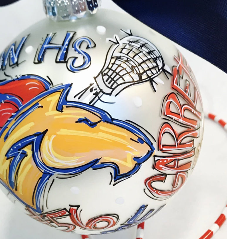 Lacrosse Personalized Christmas ornament