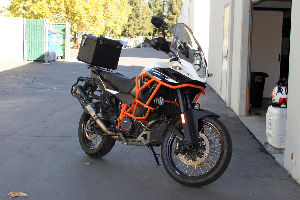 KTM 1190 SA with crash bar mounted Ericas