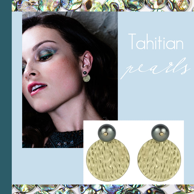 vlmjewelry.com | Tahitian Pearl Gold Hera Earrings | Handmade in Los Angeles