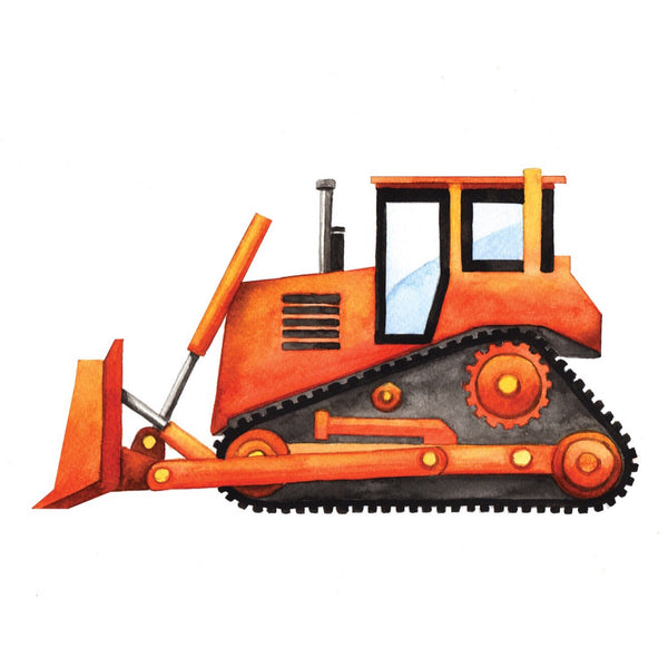 Bulldozer Watercolour Art Print