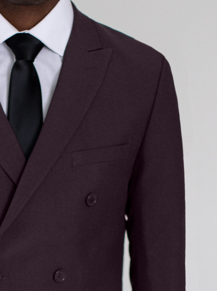 Burgundy Double Breasted Suit