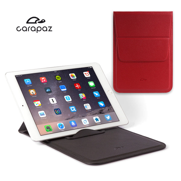 Leather case iPad Air Mini pocket-style pouch stand function - Carapaz Siena