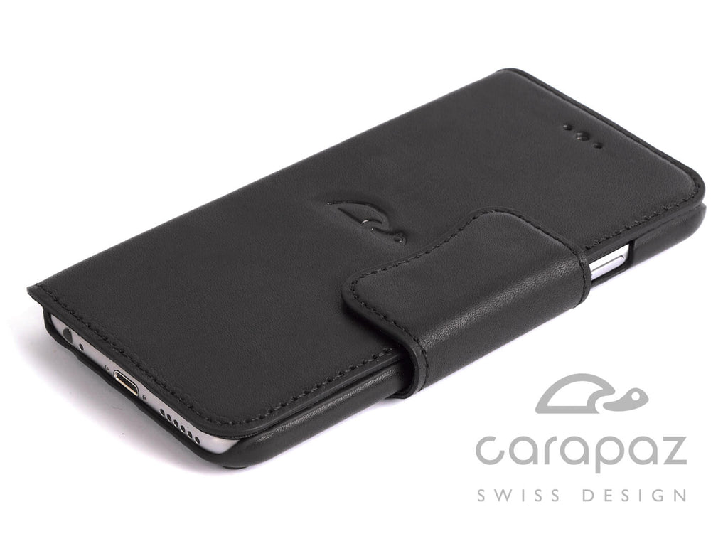 iPhone 6 wallet case black leather - Carapaz