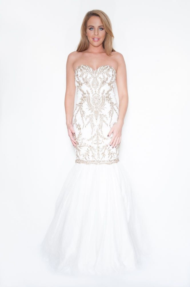 White & Gold Gown