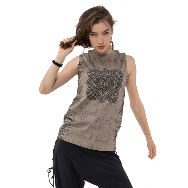 Jaya organic sleeveless T-shirt by Psylo Fashion