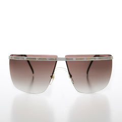 Big 80s Rimless Sunglass with Gold Detail