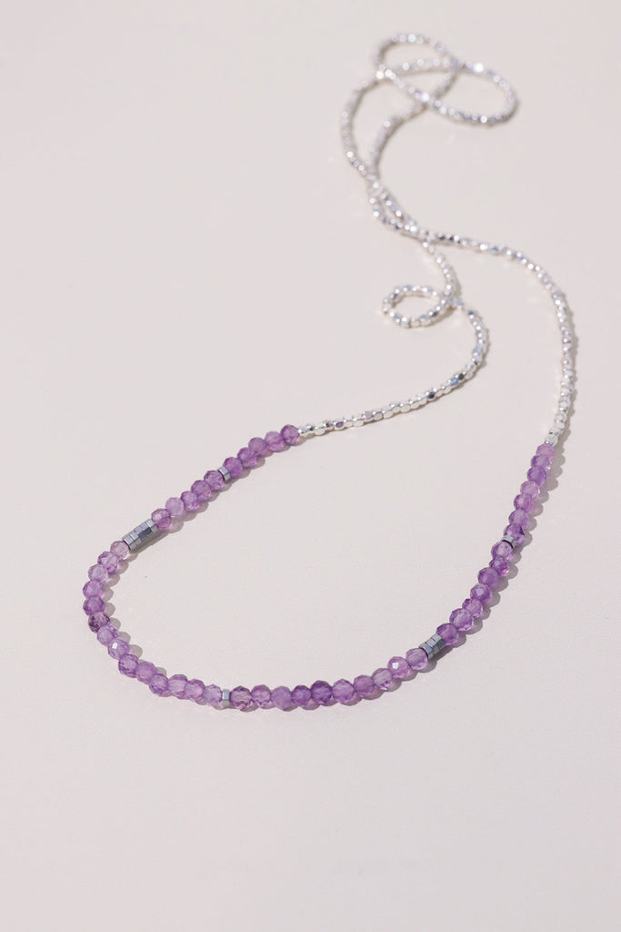 Amethyst + Silver Delicate Bracelet - Heyday