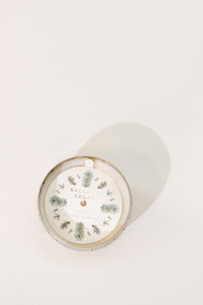 Balsam + Cedar Iced Metal Candle - Heyday