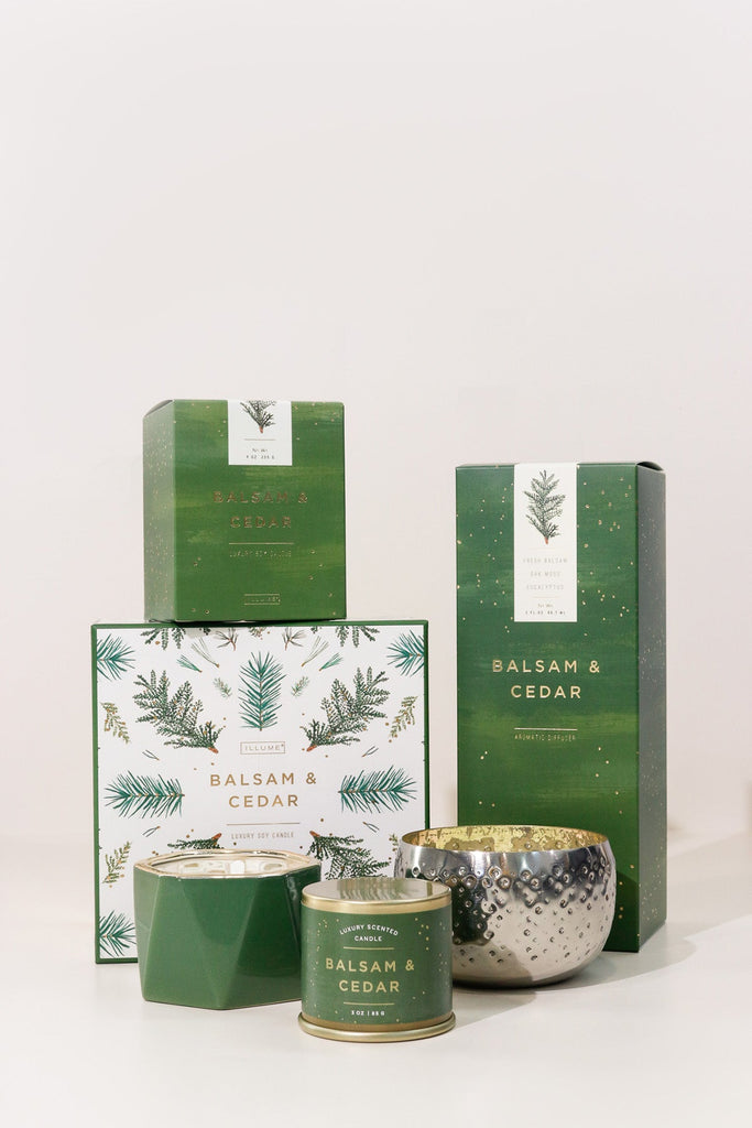 Balsam + Cedar Small Luxe Mercury Candle - Heyday
