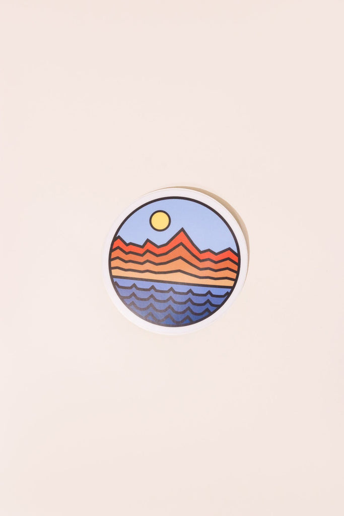 Colorful Mountain Range Sticker - Heyday