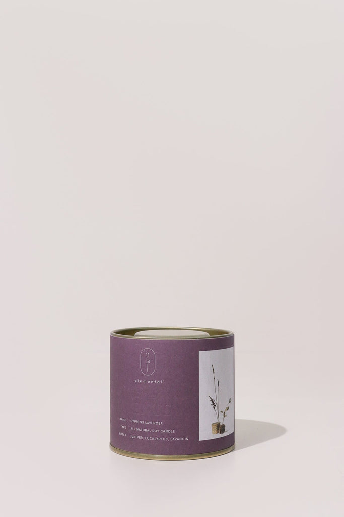 Cypress Lavender Natural Tin Candle - Heyday