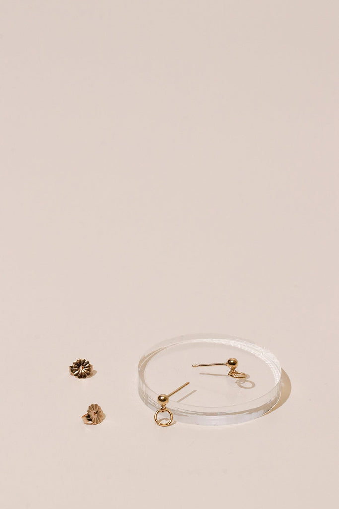 Gold Tiny Open Circle Studs - Heyday