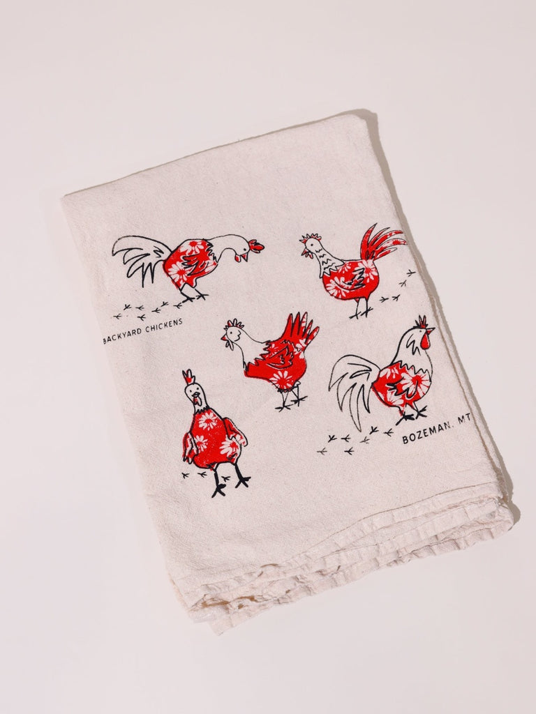 Intrigue Ink Backyard Chickens Dishtowel - Heyday