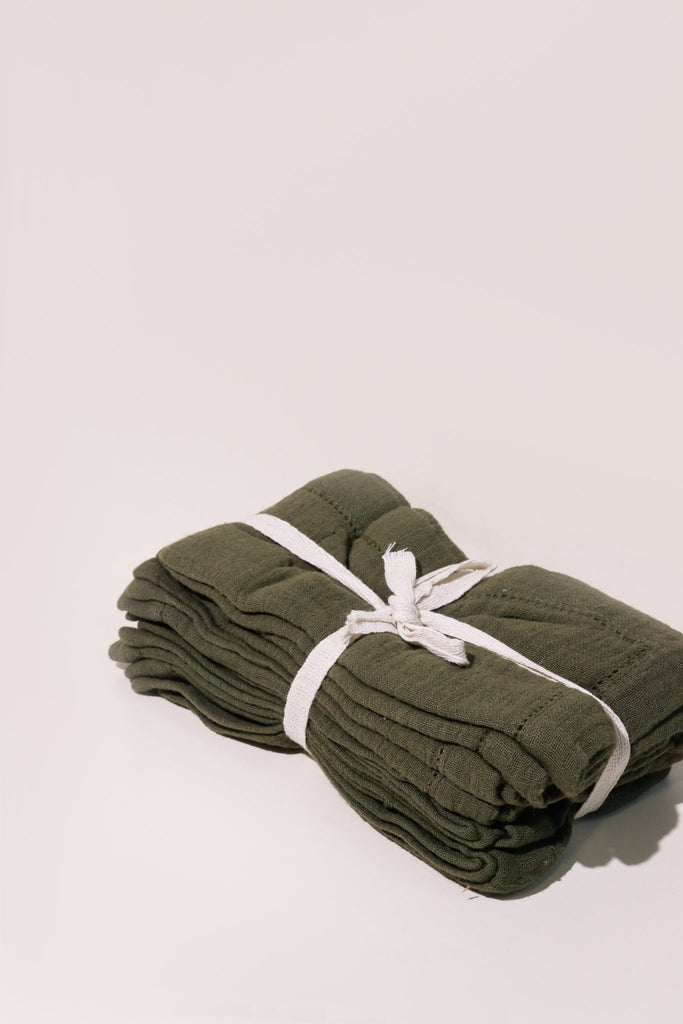 Olive Gauze Napkin Set - Heyday