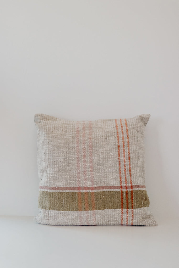 Plaid Linen Pillow - Heyday