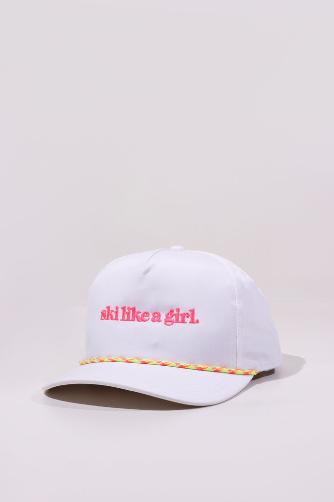 Ski Like a Girl White Rope Hat - Heyday