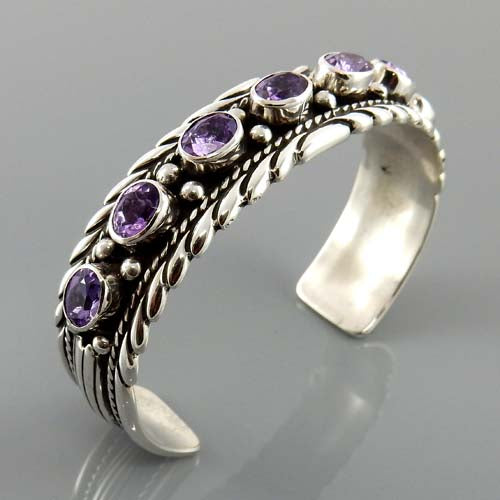 amethyst cuff bracelet