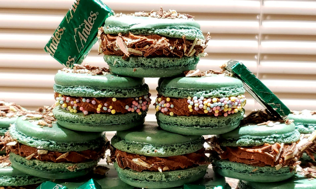 Cooking With Candy: Andes Chocolate Mint Macarons by All City Candy