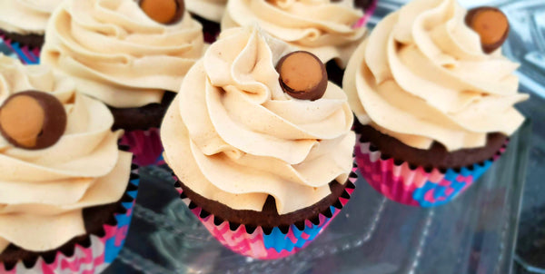 Cooking With Candy: Gluten-Free Chocolate Buckeye Cupcakes with Peanut Butter Icing by All City Candy
