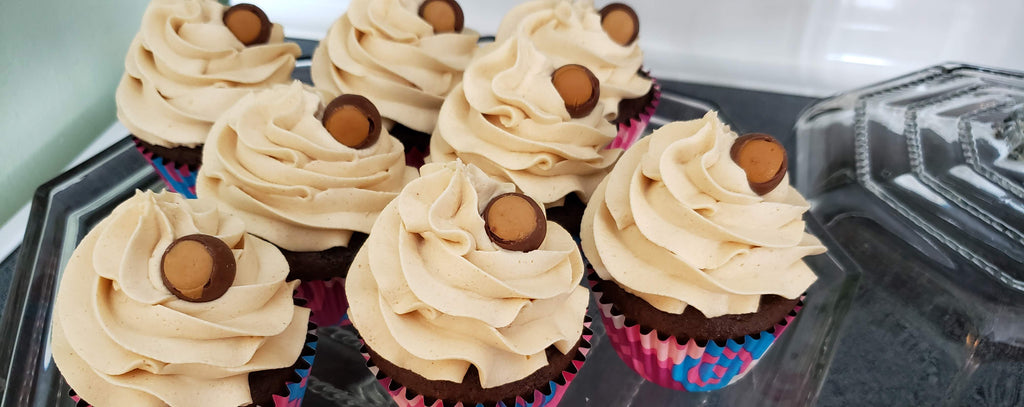 Cooking With Candy: Gluten-Free Chocolate Buckeye Cupcakes by All City Candy