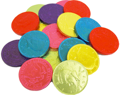 Fort Knox Rainbow Foiled Chocolate Coins | All City Candy