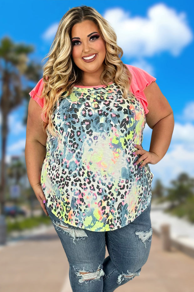 49 CP-C {Find An Excuse} Pink Leopard Tunic PLUS SIZE 1X 2X 3X