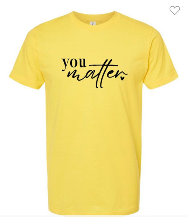 34 GT-E {You Matter} Yellow Graphic Tee PLUS SIZE 3X