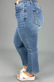 BT-V {Judy Blue} MId-Rise Cropped Bootcut Jeans PLUS SIZE 14  16