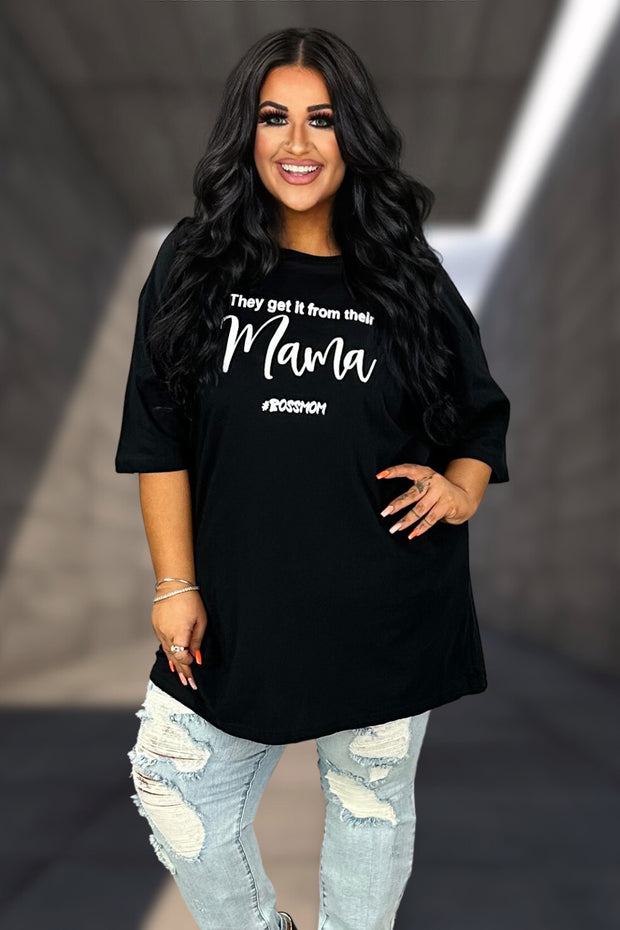 36 GT-H {Get It From Their Mama} Black Graphic Tee PLUS SIZE 1X 2X 3X