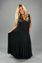 LD-H {Glimpse Of Glamour} Black Maxi Dress PLUS SIZE 1X 2X 3X