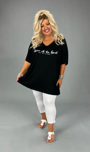 19 OR 18 GT-A {Give It To God} Black V-Neck Graphic Tee PLUS SIZE 1X 2X 3X