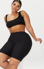 LEG-   {Sleek Vibes} BLACK Biker Shorts CURVY BRAND!!!  EXTENDED PLUS SIZE 1X 2X 3X 4X 5X 6X