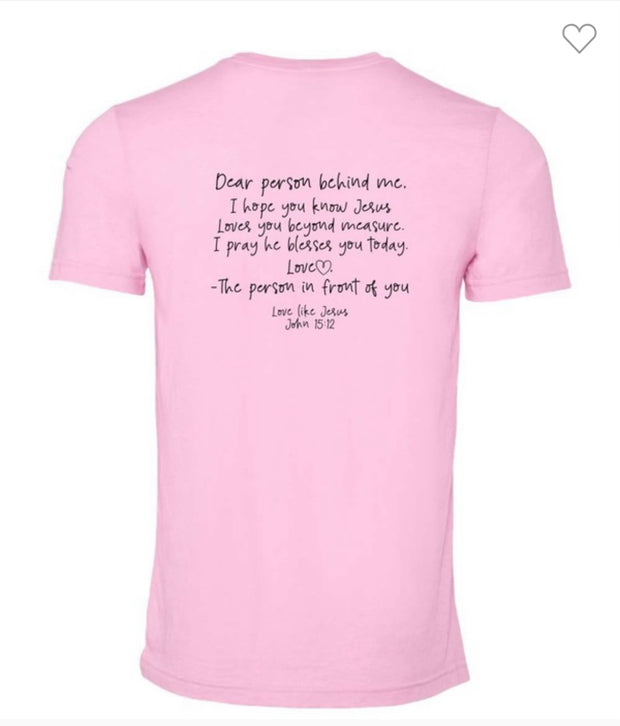 33 GT-E {John 15:12} Heather Bubble Gum Graphic Tee PLUS SIZE 3X