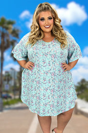 92 PSS-K {Romance Possible} MInt Floral Dress w/Pockets PLUS SIZE 1X 2X 3X