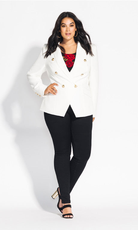 OT-A  M-109  {City Chic} Ivory Jacket Retail €119.00 PLUS SIZE 22W