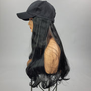 {Genesis} Black Long Baseball Hat Wig  SALE!!!