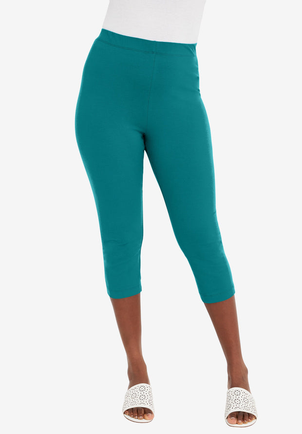 BIN 99 {Get On Up} Forest Teal Butter Soft Capri Leggings EXTENDED PLUS SIZE 3X - 5X